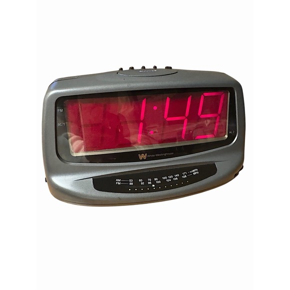 White-Westinghouse Digital Alarm Clock Radio Dual Power WCR-11108 Vintage - Picture 2 of 8